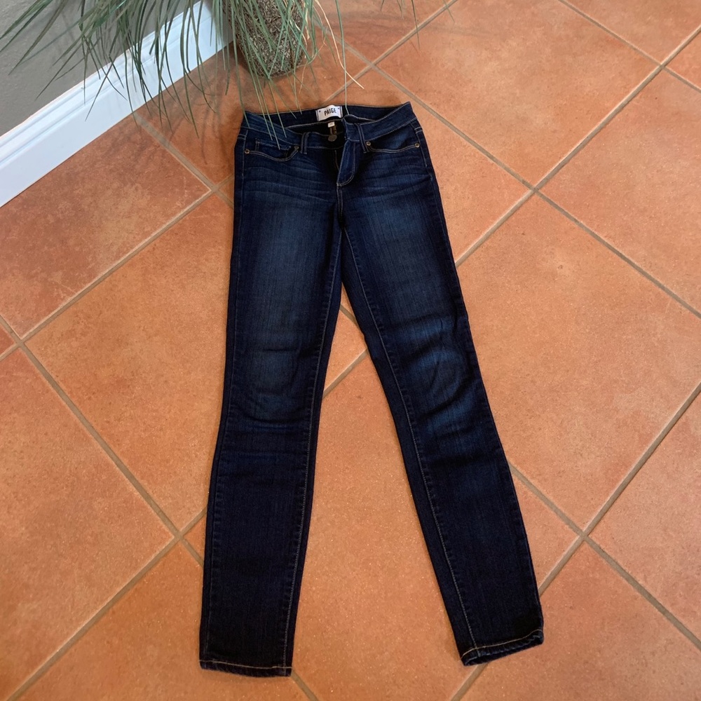 Paige Dark Denim Skinny Jeans Size 25